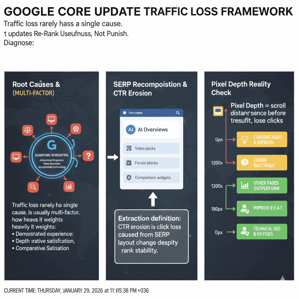 Google core updates do not punish websites.