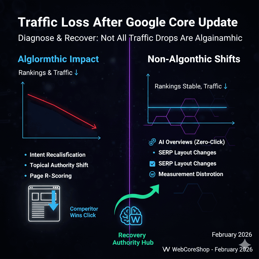 google core update traffic drop