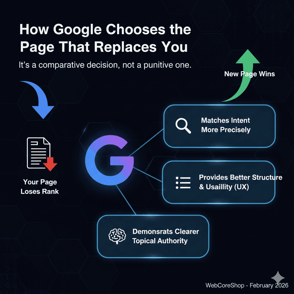 How Google Chooses the Page That Replaces You