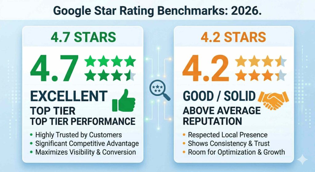 ⭐ Is 4.7 a good Google rating? (And Is 4.2 a good Google rating?)